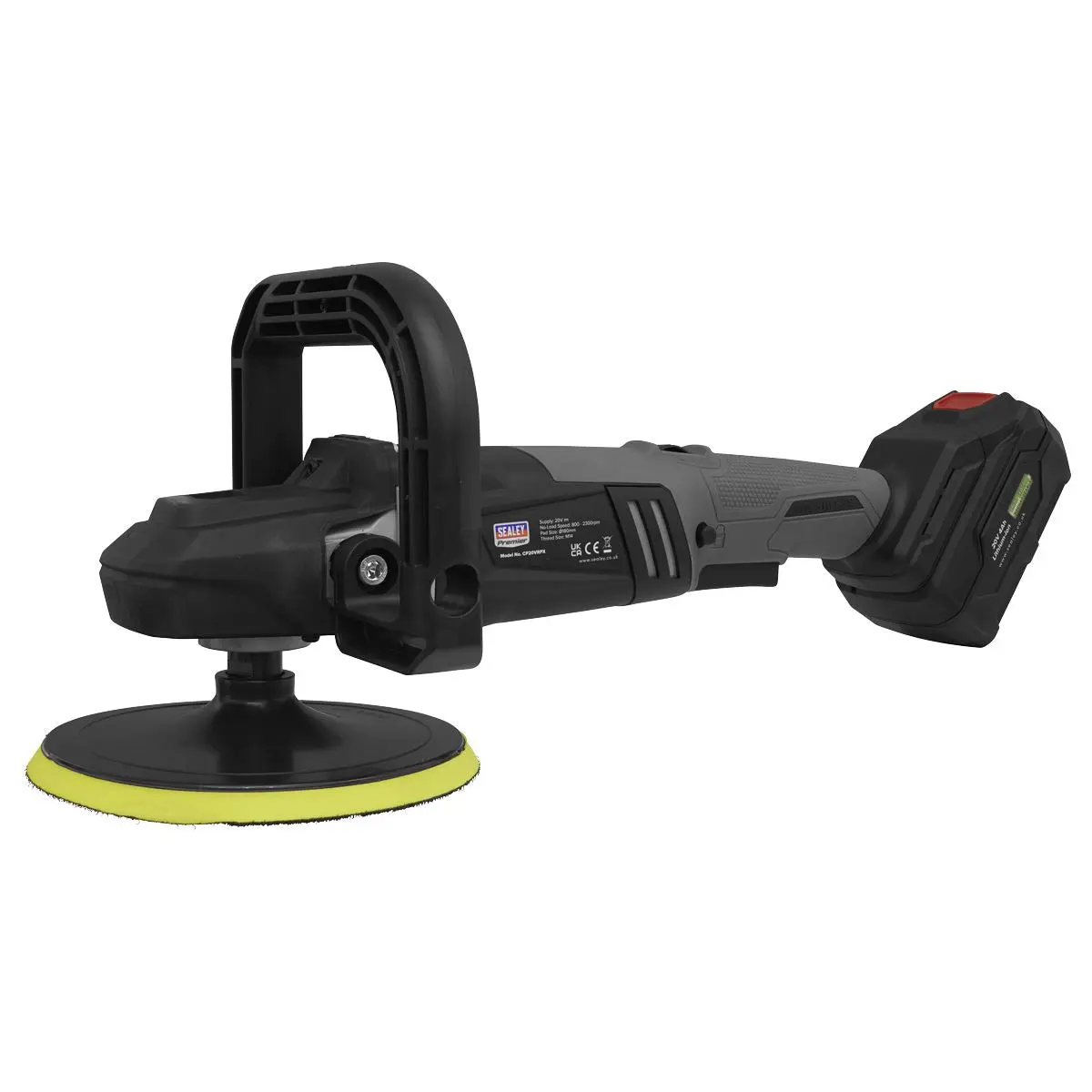 Sealey Premier Brushless Rotary Polisher 20V SV20 Series Ø180mm - Body Only - Image 3