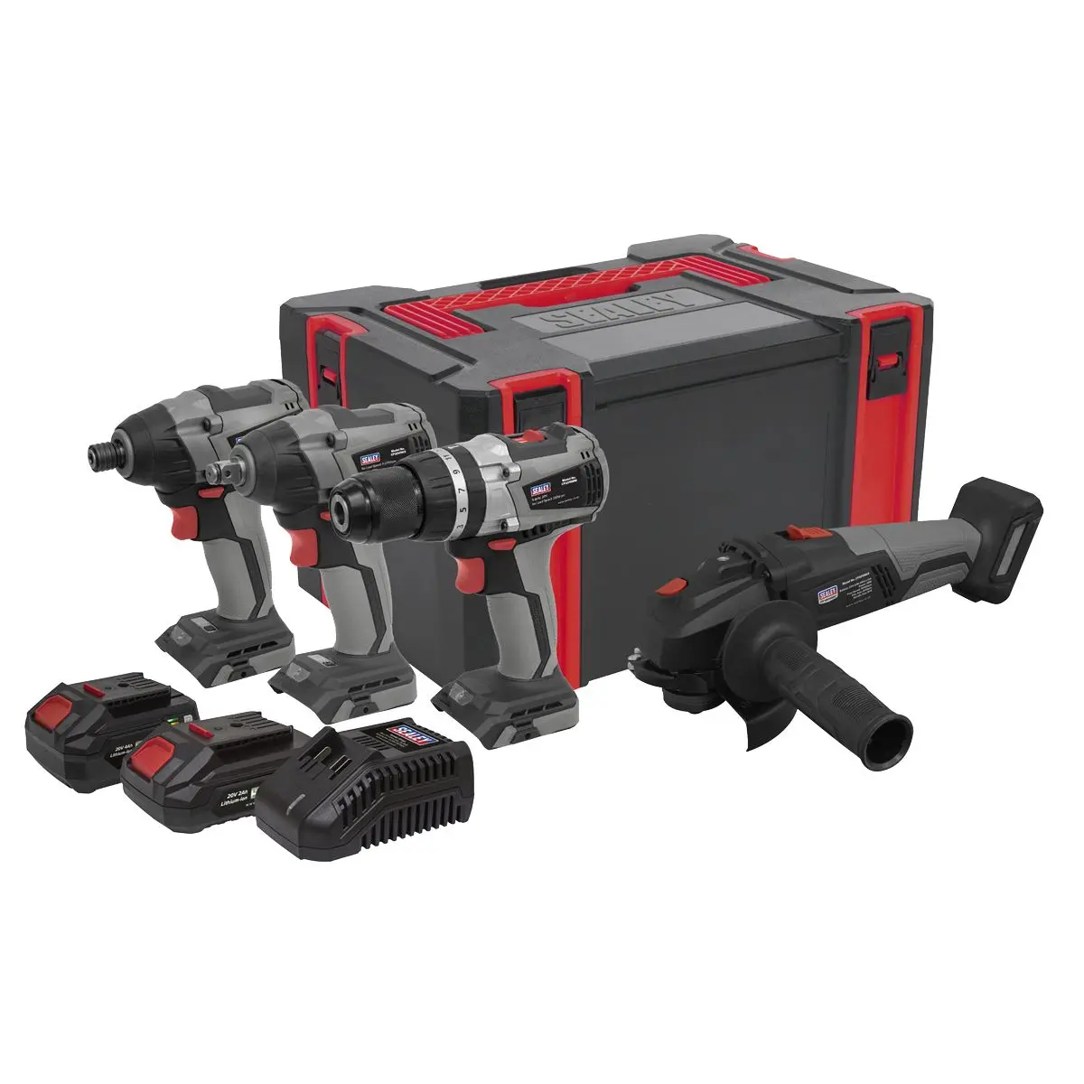 Sealey Premier 4 x 20V SV20 Series Brushless Tool Combo - 2 Batteries