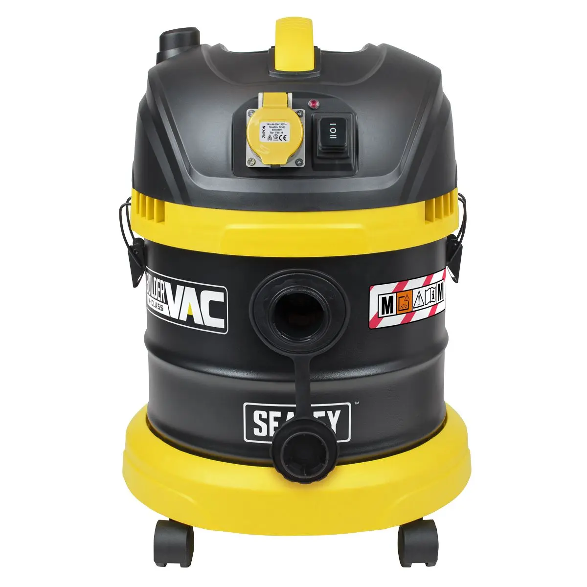 Sealey BuilderVac® Wet & Dry Vacuum Cleaner 15L Stainless Steel Drum M Class Filtration 110V - Image 4