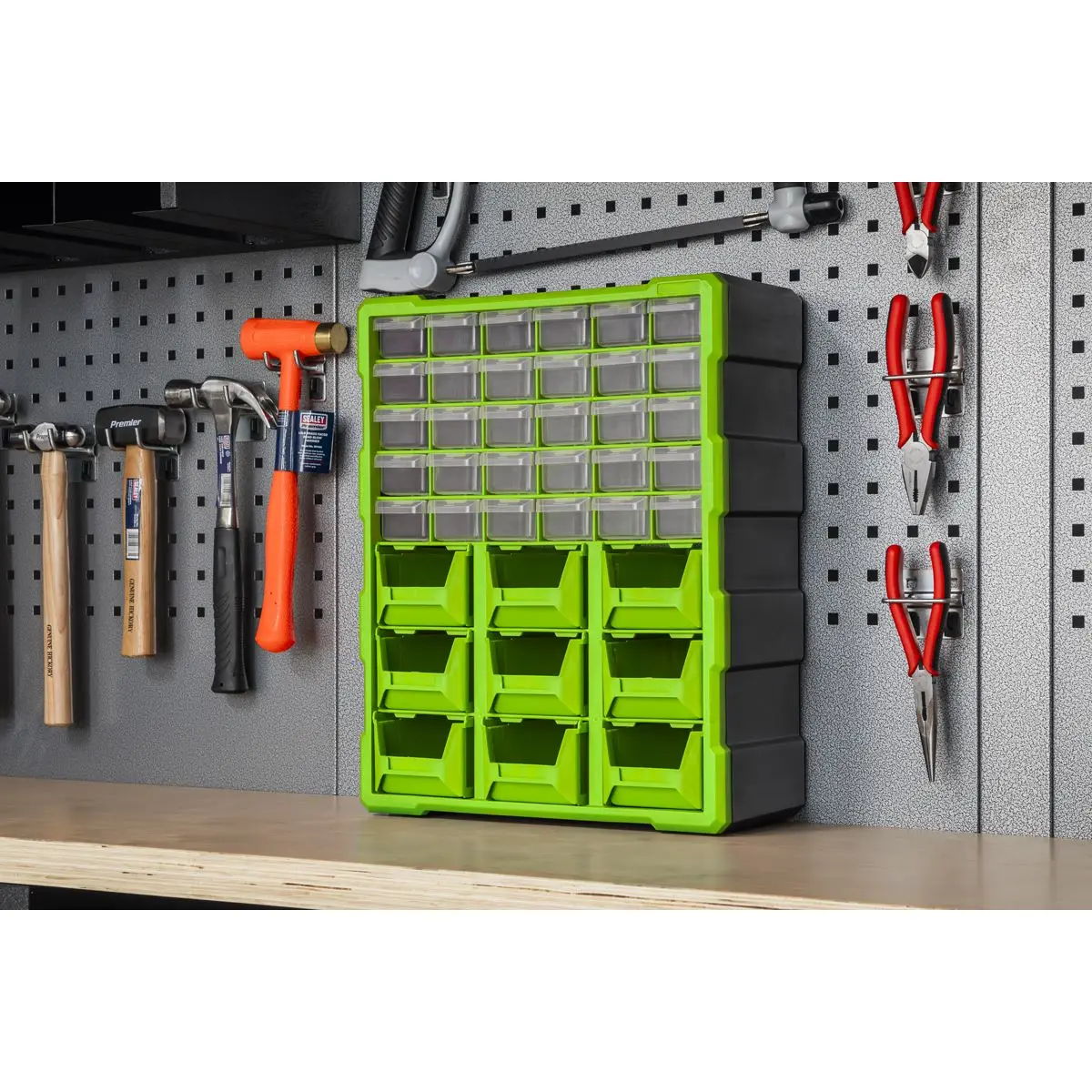 Sealey Cabinet Box 39 Drawer - Green/Black - Image 3