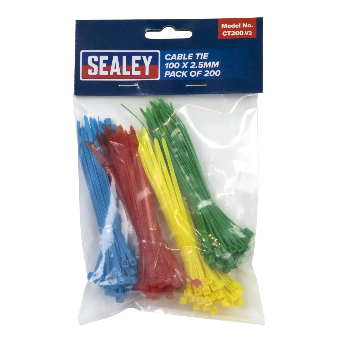 Sealey Cable Tie Assortment 100 x 2.5mm Pack of 200 - Image 4