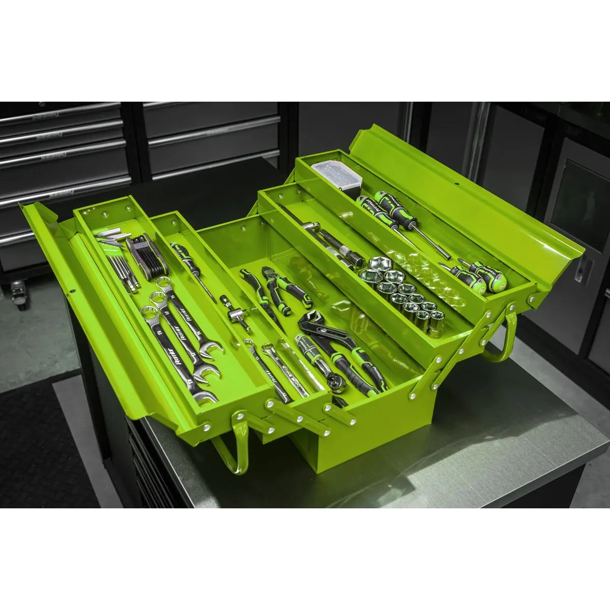 Sealey Cantilever Toolbox 4 Tray 530mm Green - Image 8