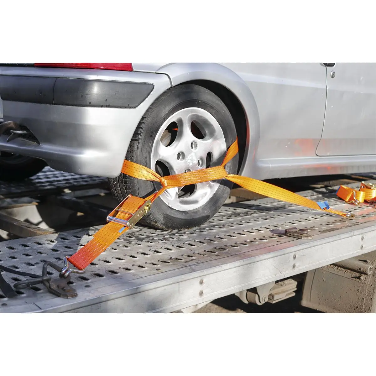 Sealey Car Transporter Ratchet Strap 50mm x 3m Alloy Wheel - Single 5000kg Breaking Strength - Image 4