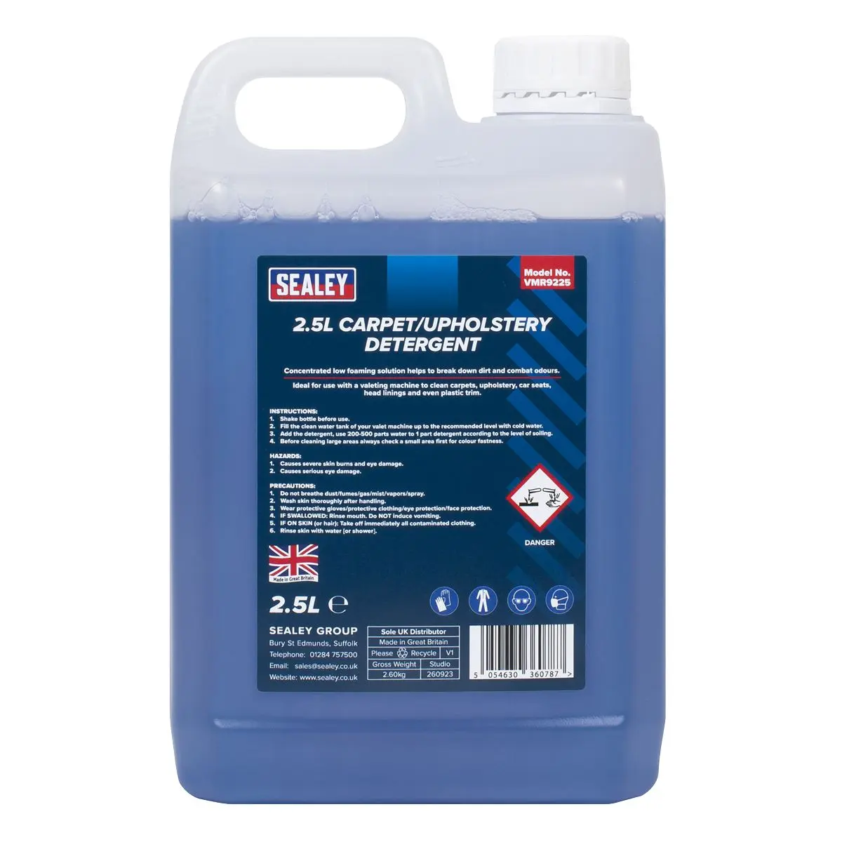 Sealey Carpet/Upholstery Detergent 2.5L - Image 4