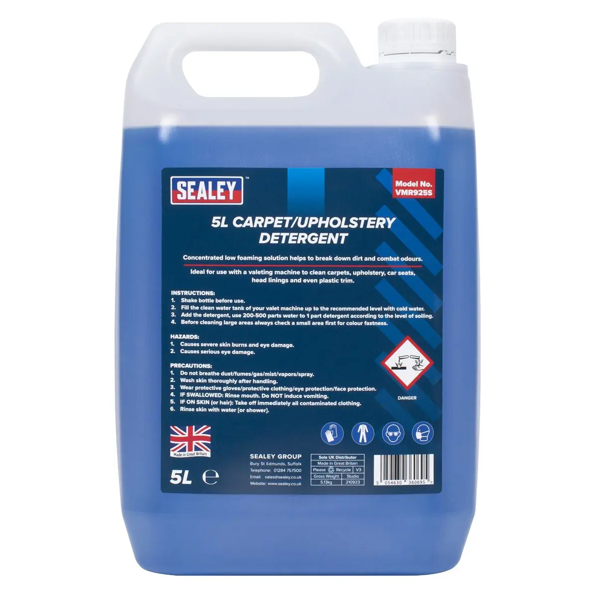 Sealey Carpet/Upholstery Detergent 5L - Image 3