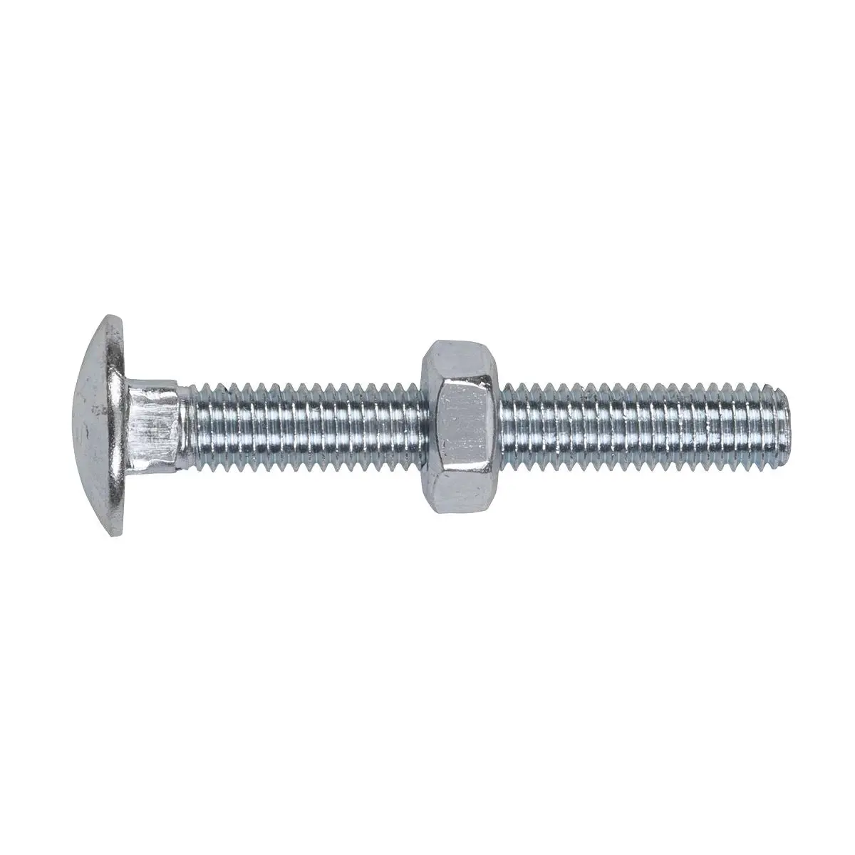 Sealey Coach Bolt & Nut DIN 603 - M10 x 75mm Zinc Pack of 50