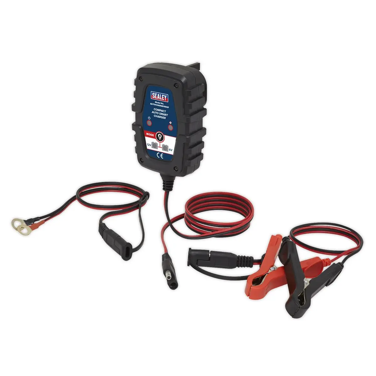 Sealey Compact Auto Smart Battery Charger 1A 6V/12V Dual Voltage - Image 2