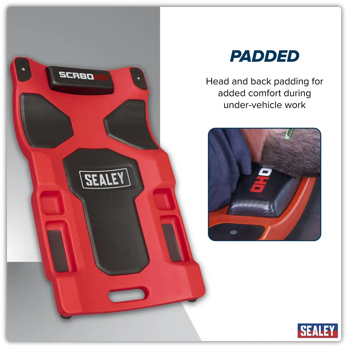 Sealey Composite Padded Creeper with 6 Wheels - Image 10