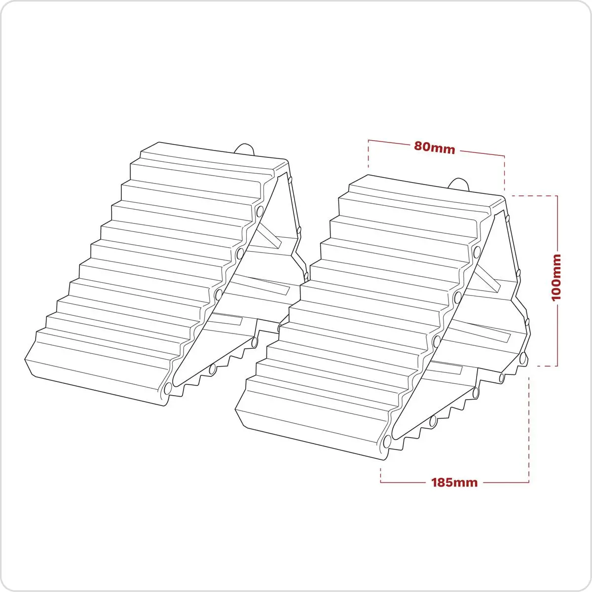 Sealey Composite Wheel Chocks - Pair - Image 2