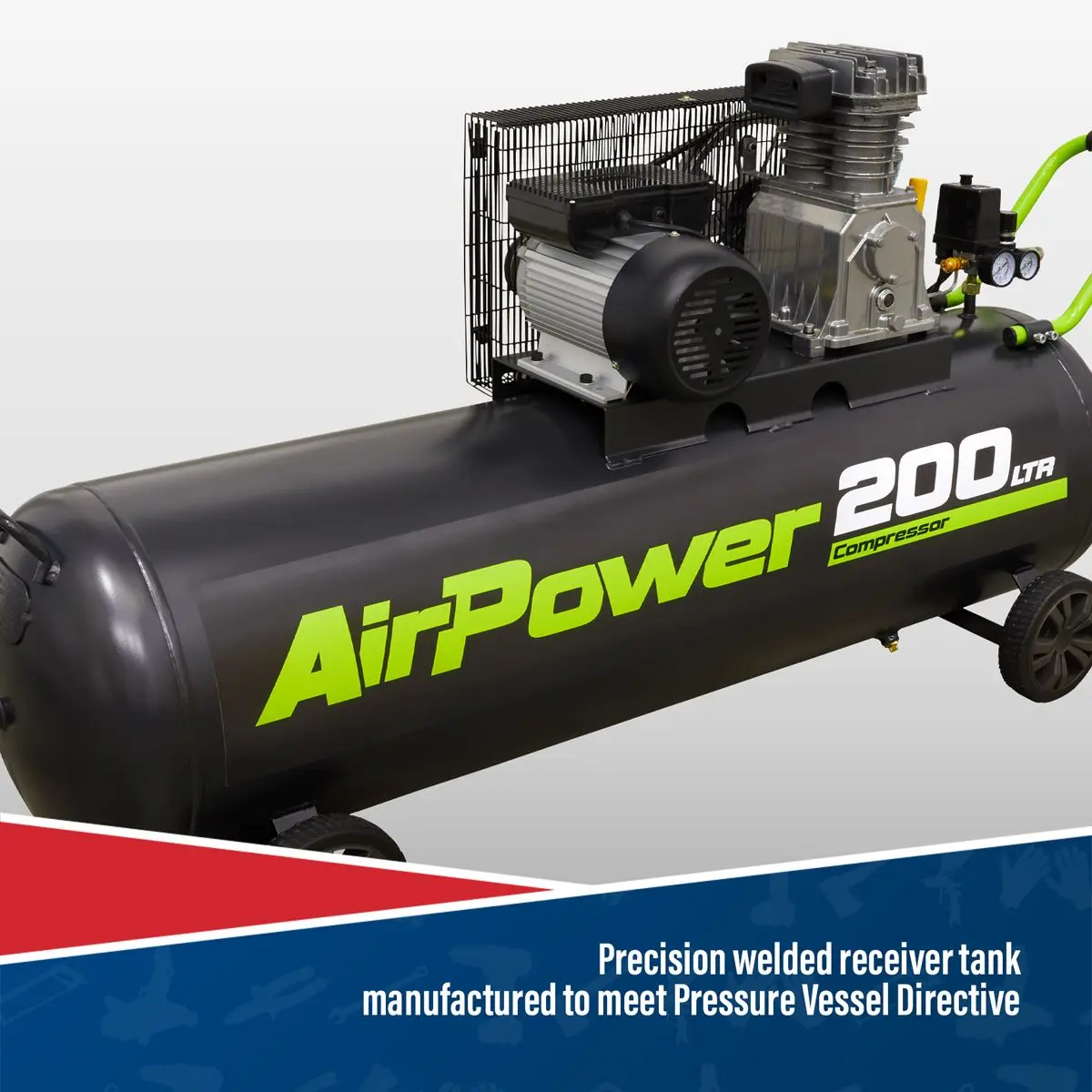 Sealey 200L Belt Drive Air Compressor 3hp - Image 3
