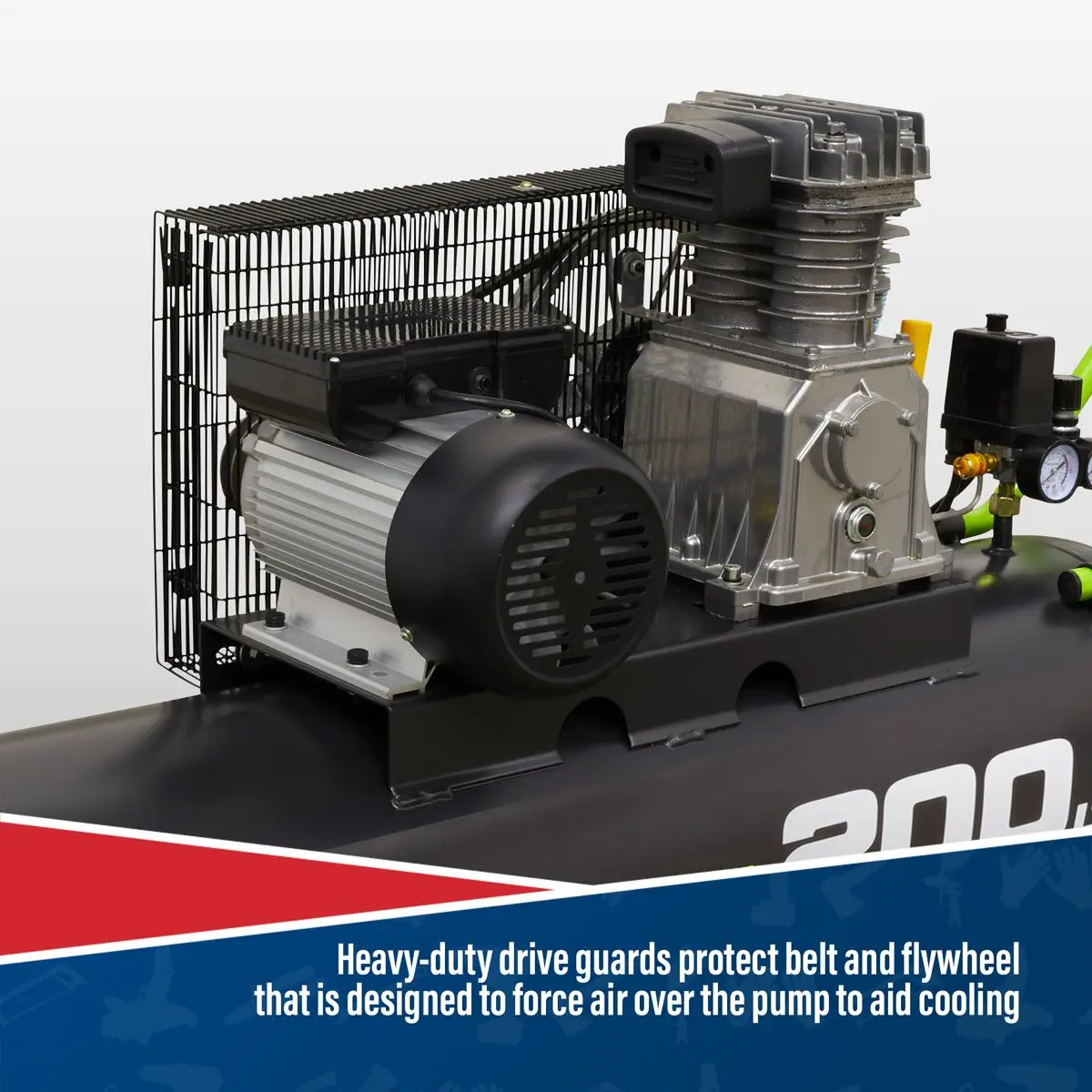 Sealey 200L Belt Drive Air Compressor 3hp - Image 7