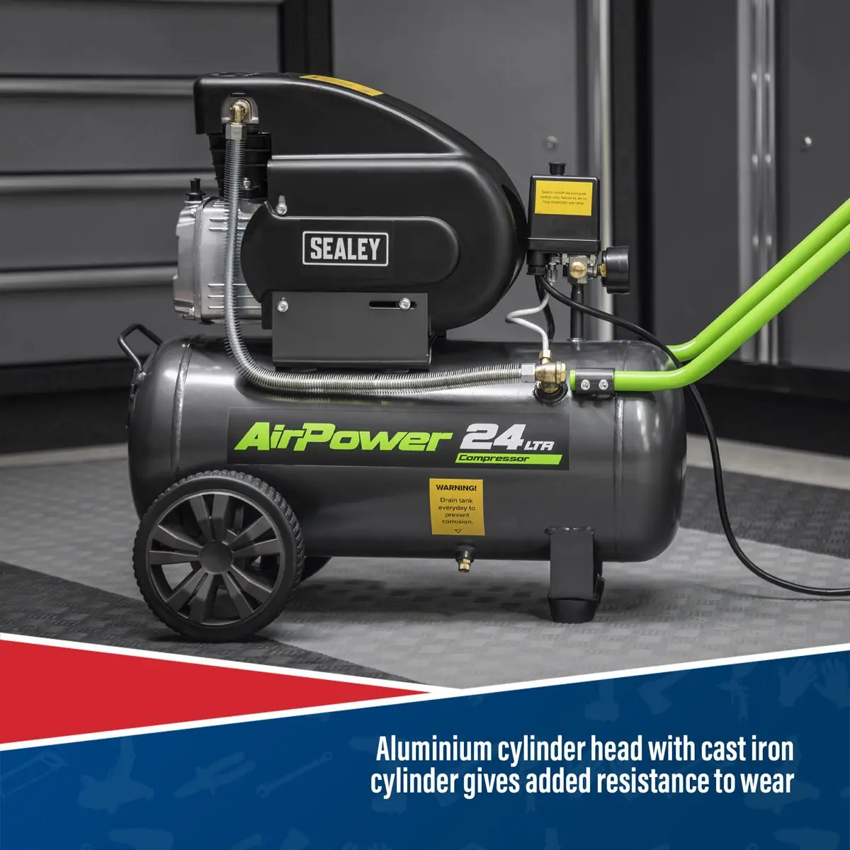 Sealey 24L Direct Drive Air Compressor 2hp - Image 10