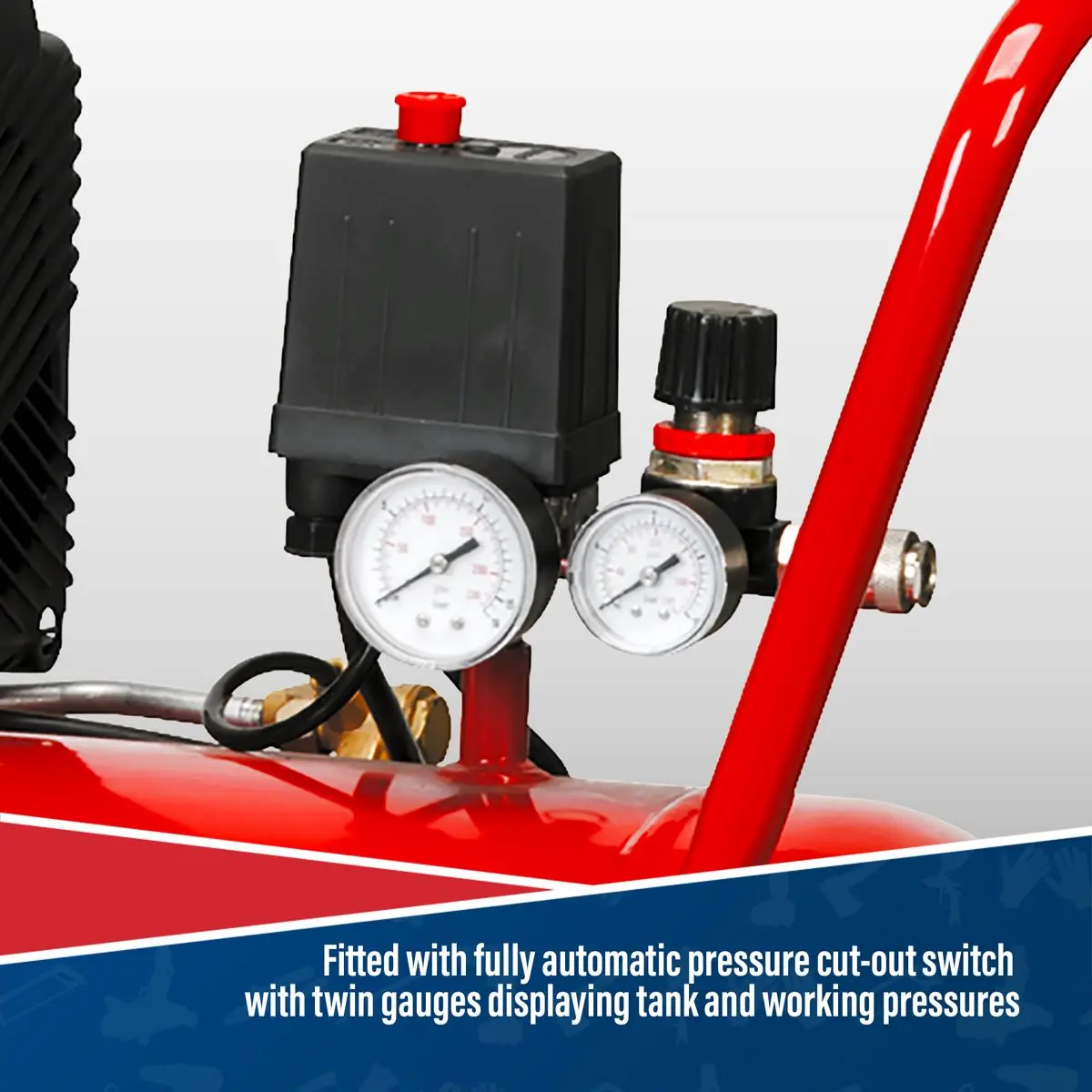Sealey Air Compressor 50L Direct Drive 2hp - Image 3