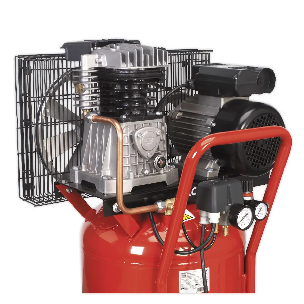 Sealey 90L Belt Drive Vertical Compressor 3hp - Image 5