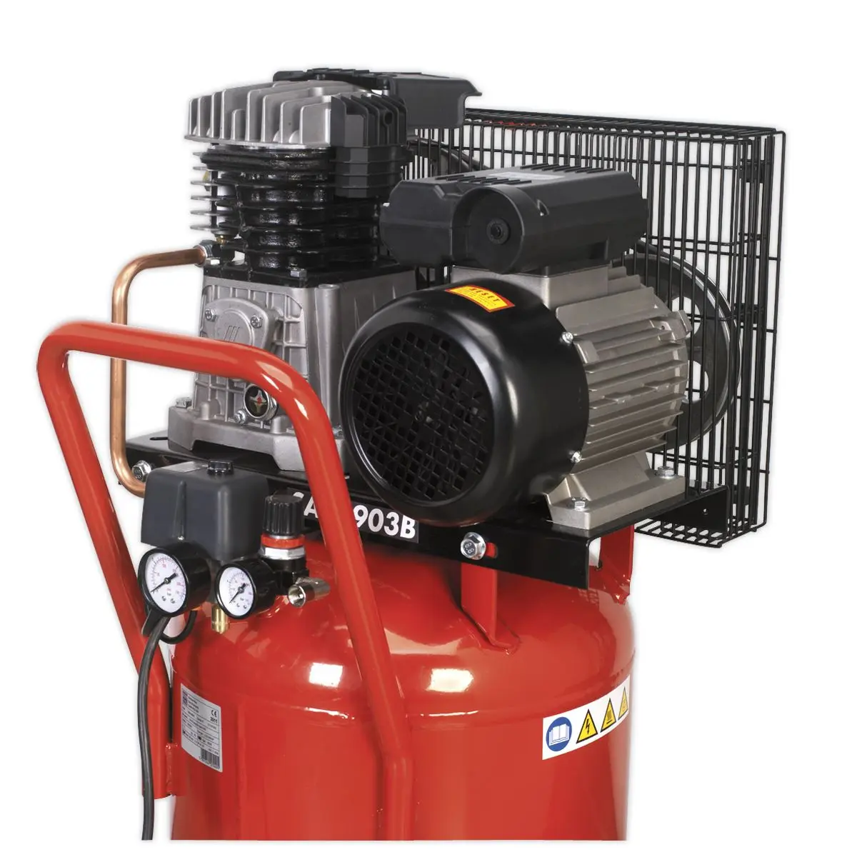Sealey 90L Belt Drive Vertical Compressor 3hp - Image 6