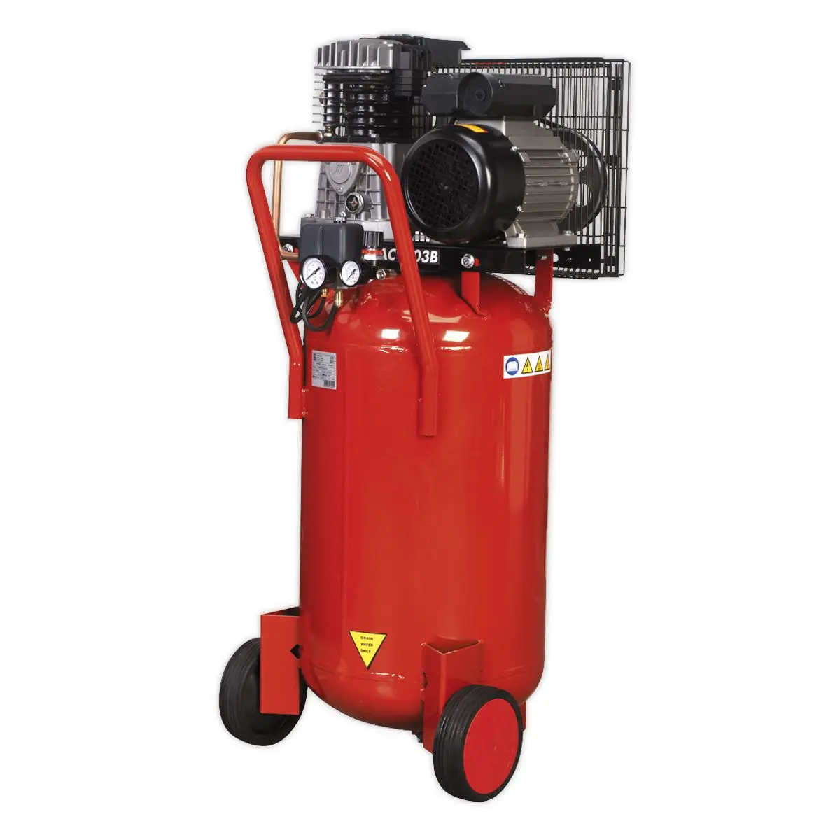 Sealey 90L Belt Drive Vertical Compressor 3hp - Image 9