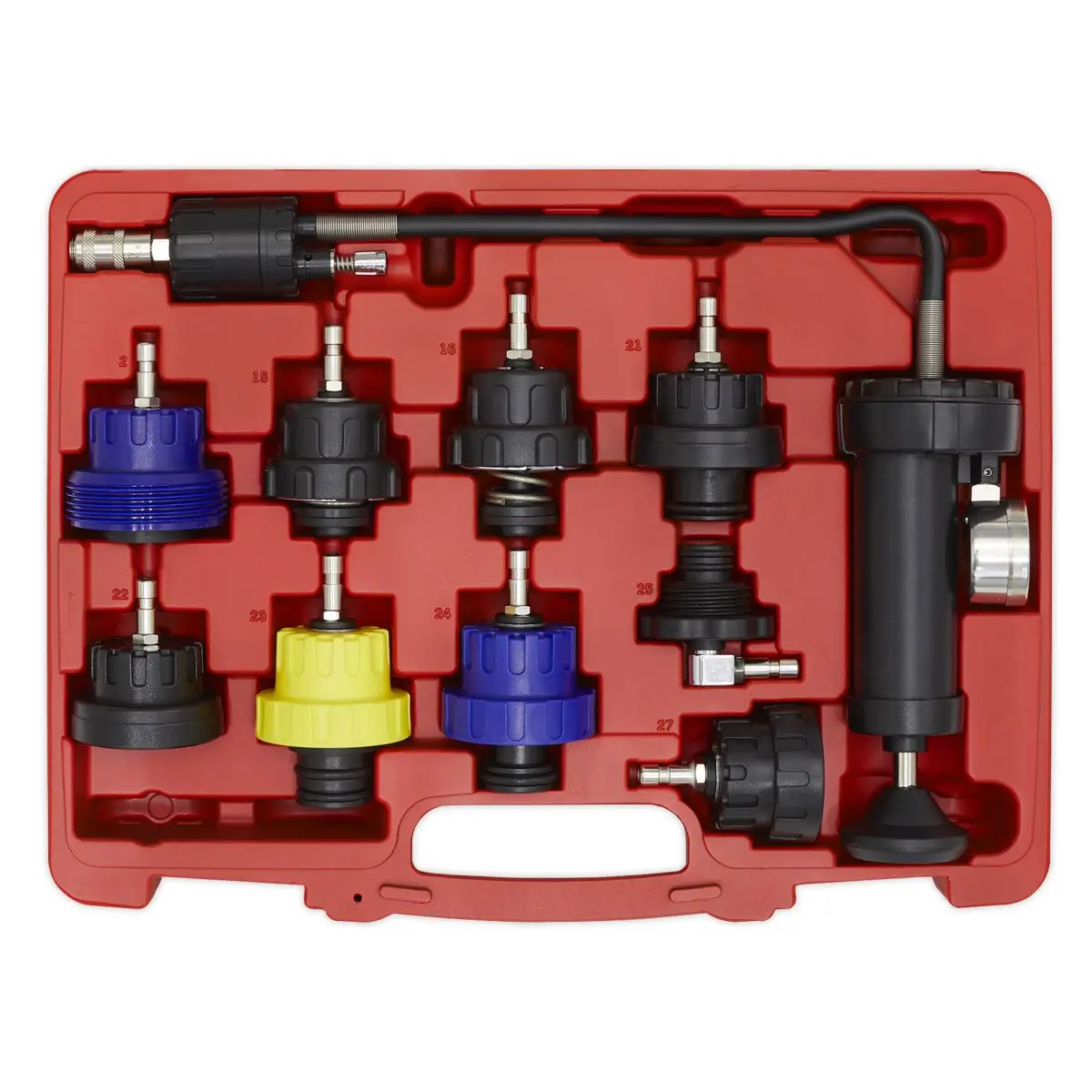 Sealey Cooling System Pressure Test Kit 10pc - Image 3