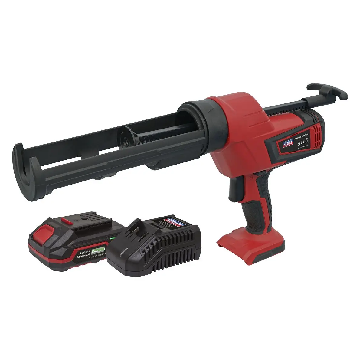 Sealey Cordless 20V 2Ah SV20 Series Caulking Gun Kit 310ml - Image 3