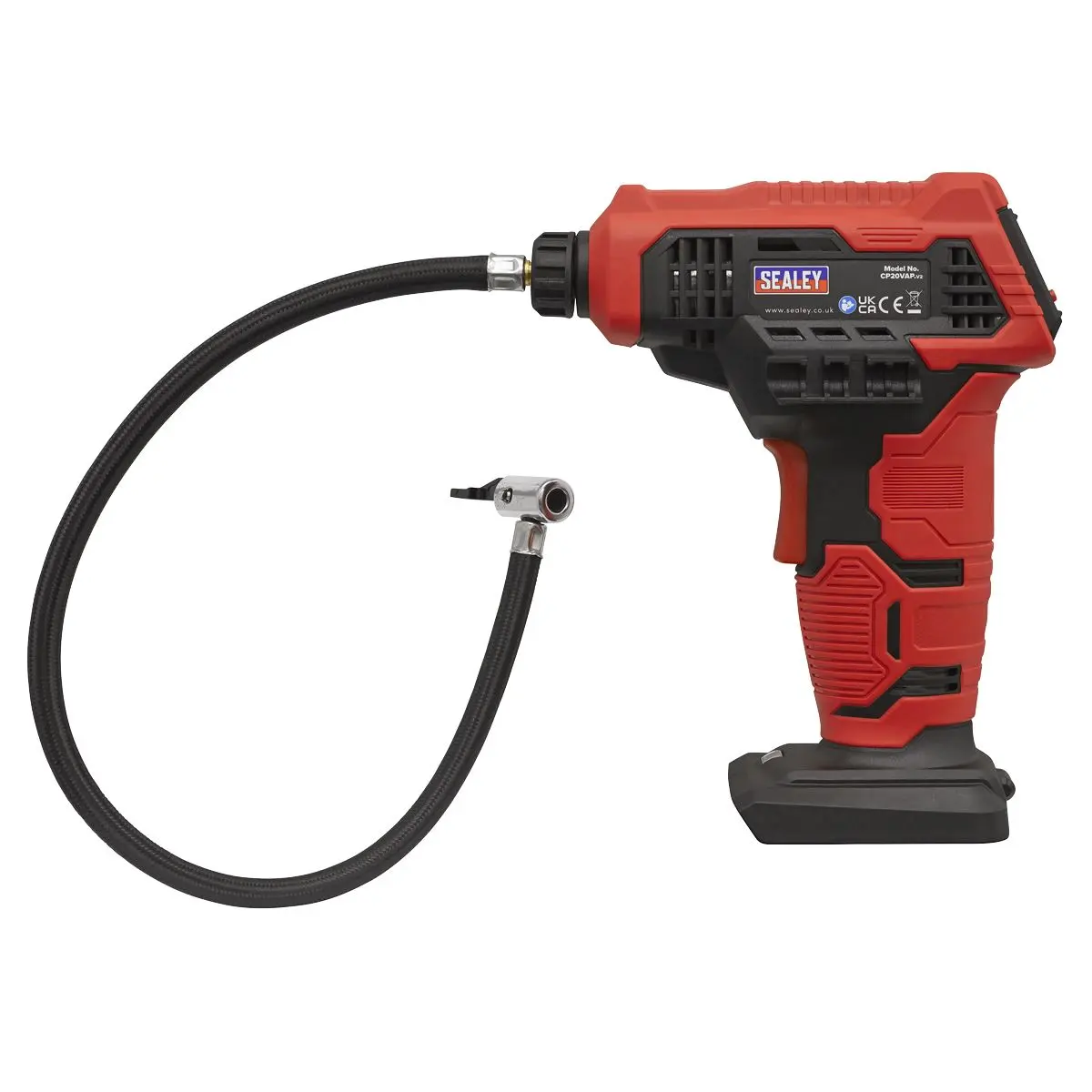 Sealey Cordless Air Pump 20V Body Only Tyre Inflator Digital LED Display - Image 4