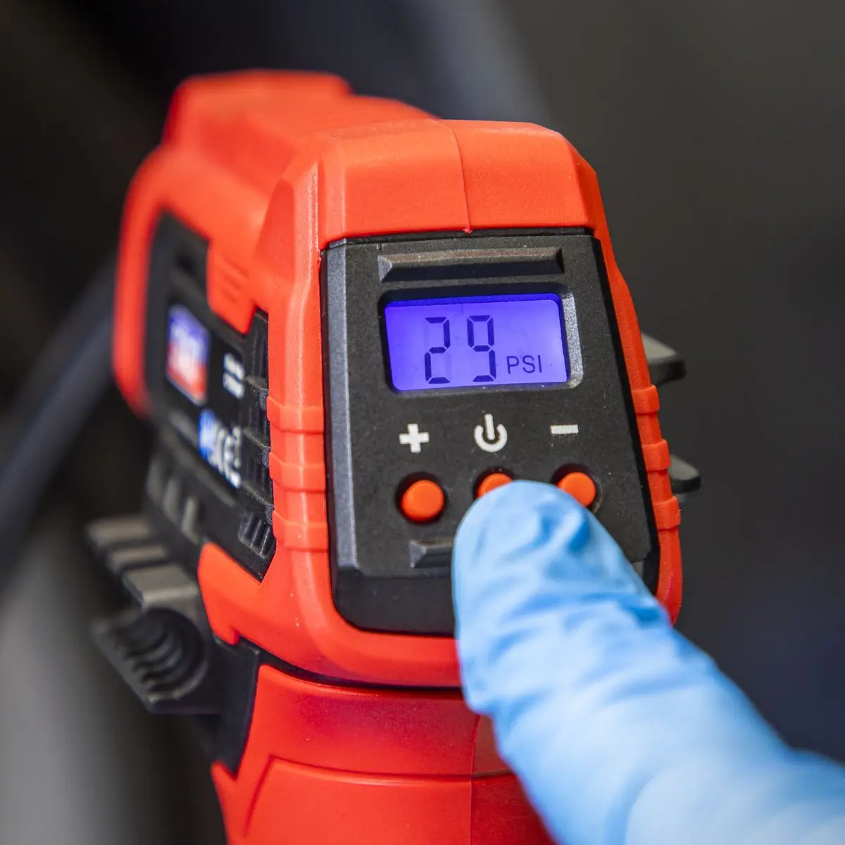 Sealey Cordless Air Pump 20V Body Only Tyre Inflator Digital LED Display - Image 7