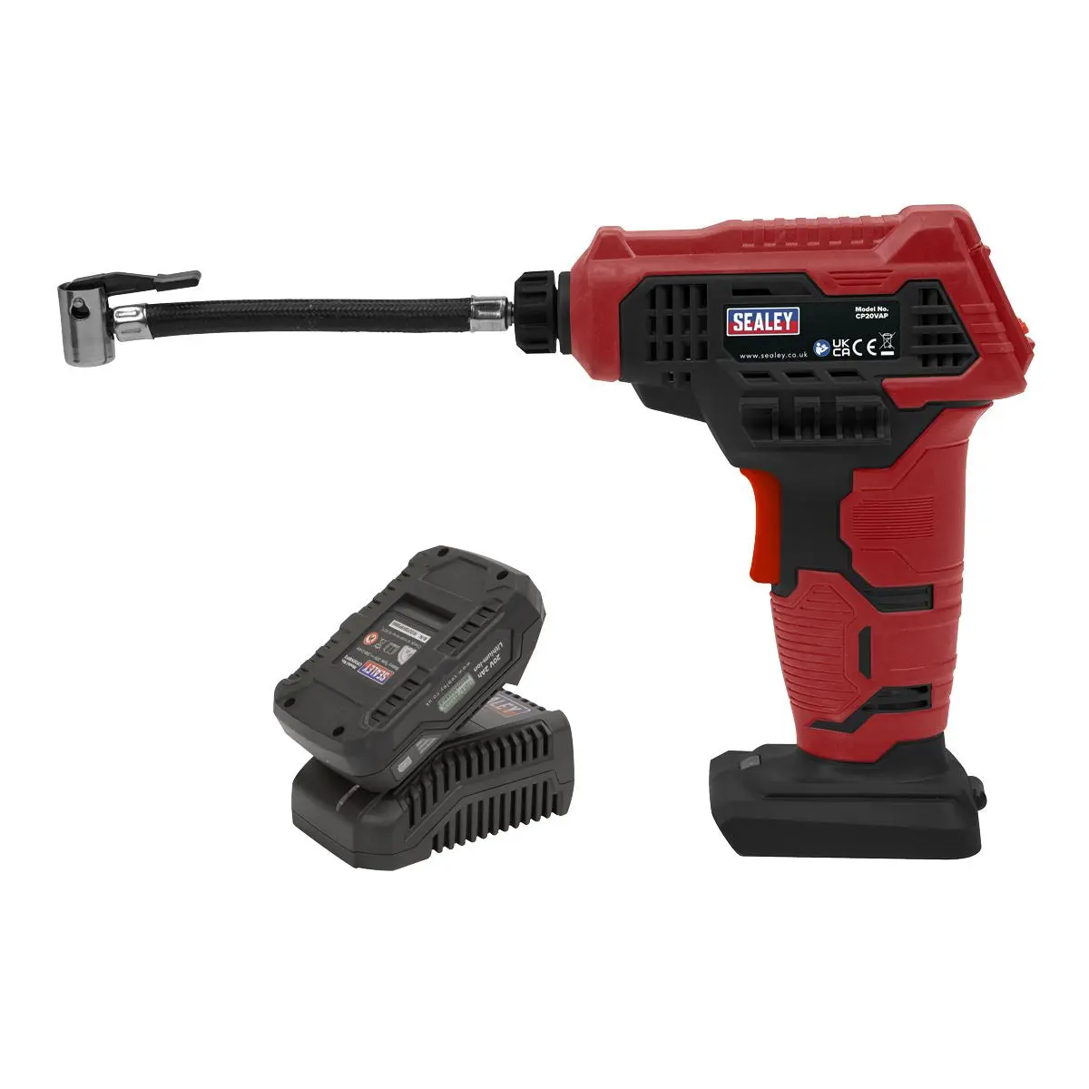 Sealey Cordless Air Pump Kit 20V 2Ah SV20 Series - Image 4