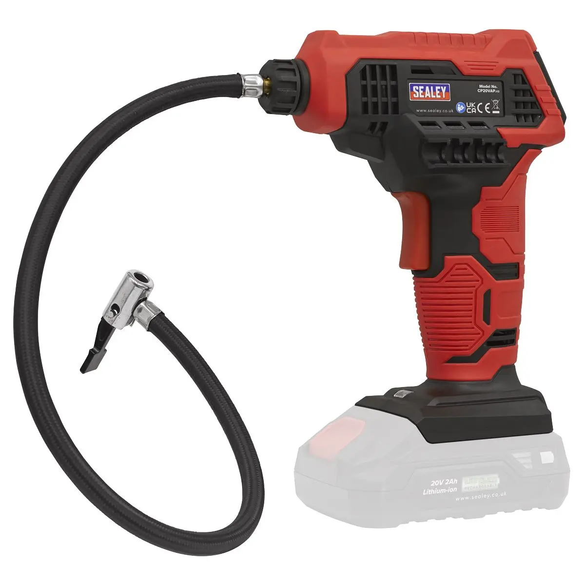 Sealey Cordless Air Pump Kit 20V 2Ah SV20 Series - Image 5