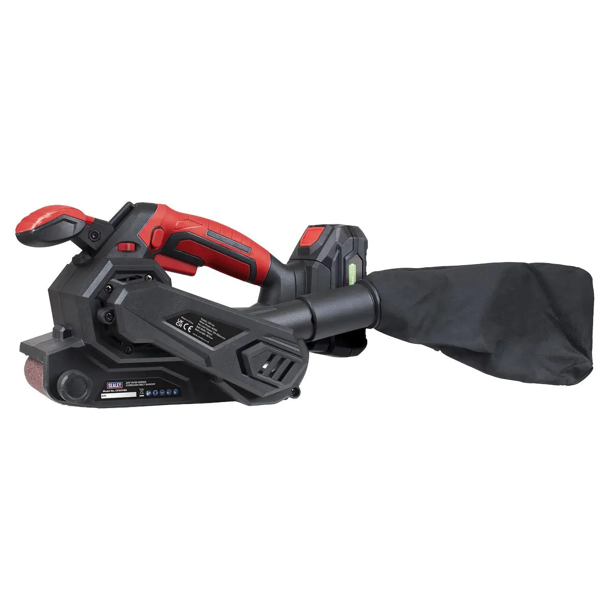 Sealey Cordless Belt Sander 20V SV20 Series 76mm - Body Only - Image 8