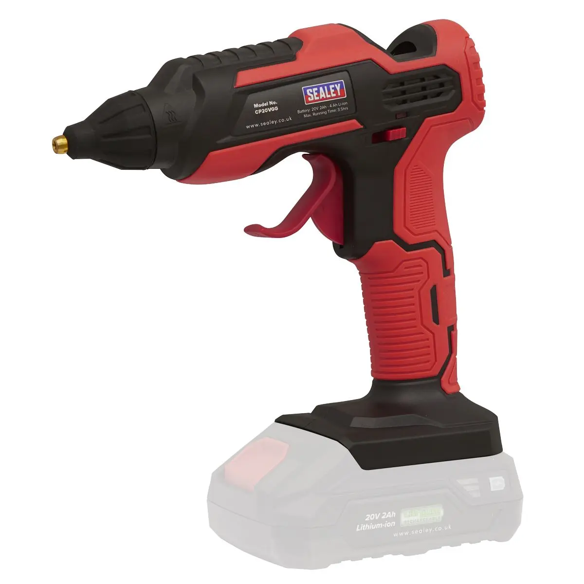 Sealey Cordless Glue Gun Kit 20V 2Ah SV20 Series - 2 Batteries - Image 4