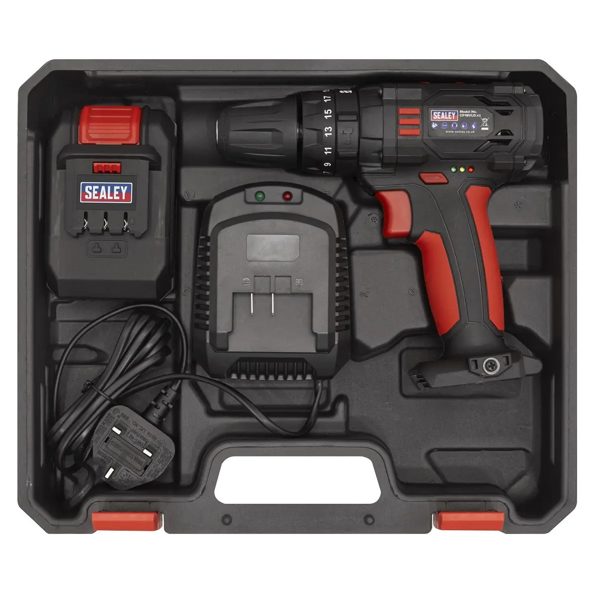 Sealey 18V Ø10mm Cordless Combi Drill - Image 8