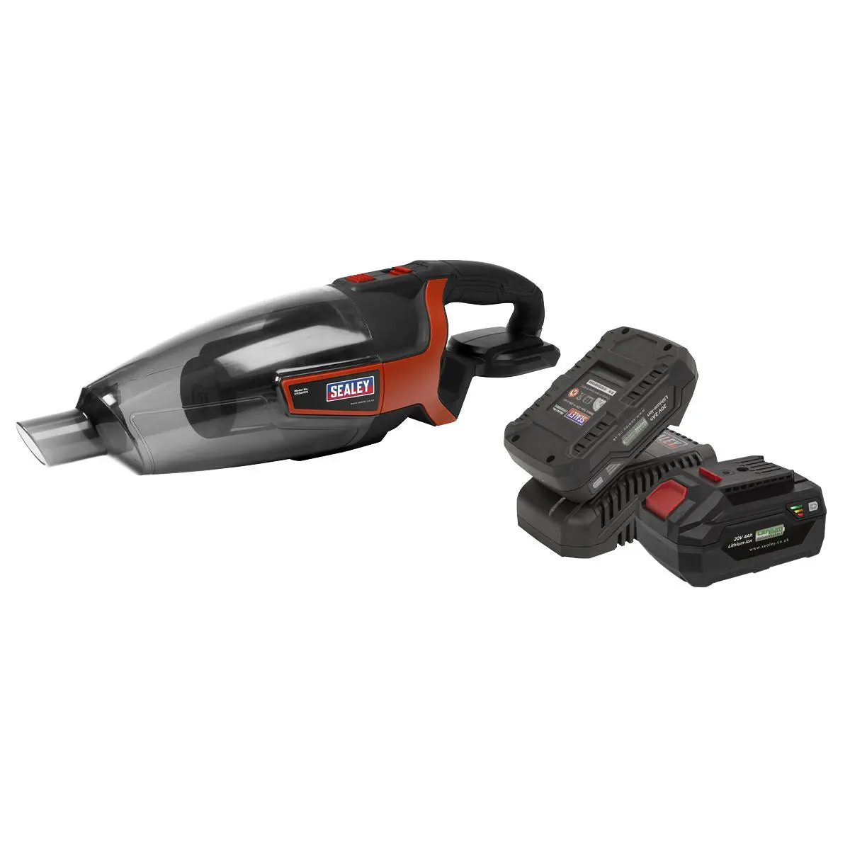 Sealey Cordless Handheld Vacuum Cleaner 650ml 20V SV20 Series Kit - 2 Batteries - Image 8