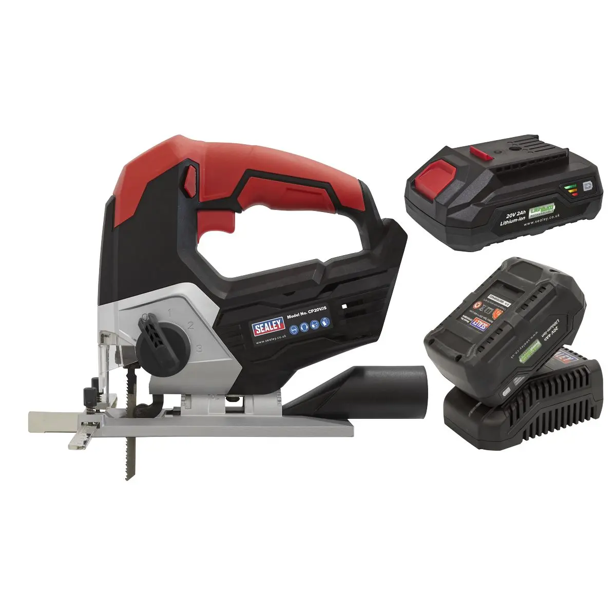 Sealey Cordless Jigsaw Kit 20V SV20 Series - 2 Batteries - Image 5