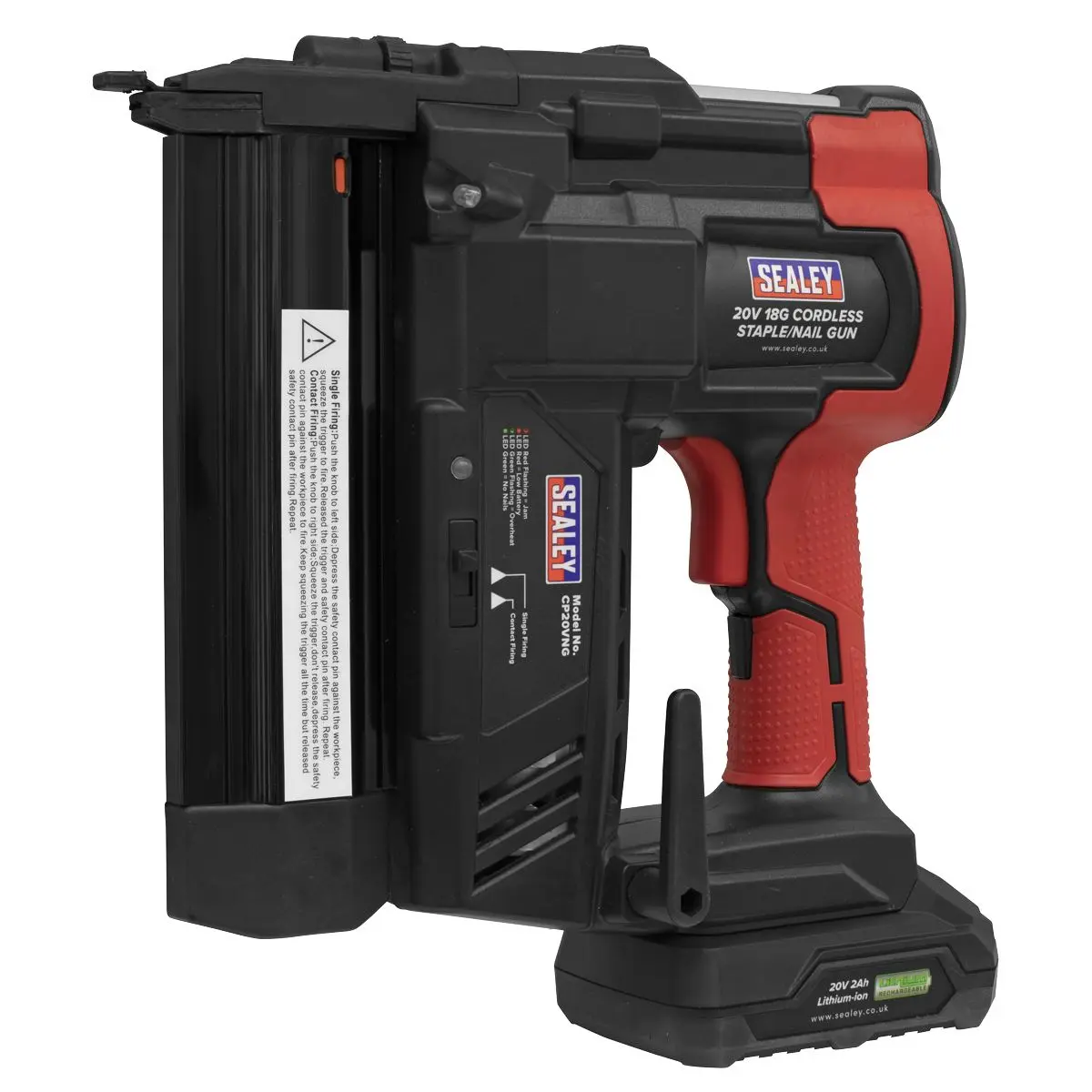 Sealey SV20 Series 18G Cordless Nail/Staple Gun 20V - Body Only - Image 7