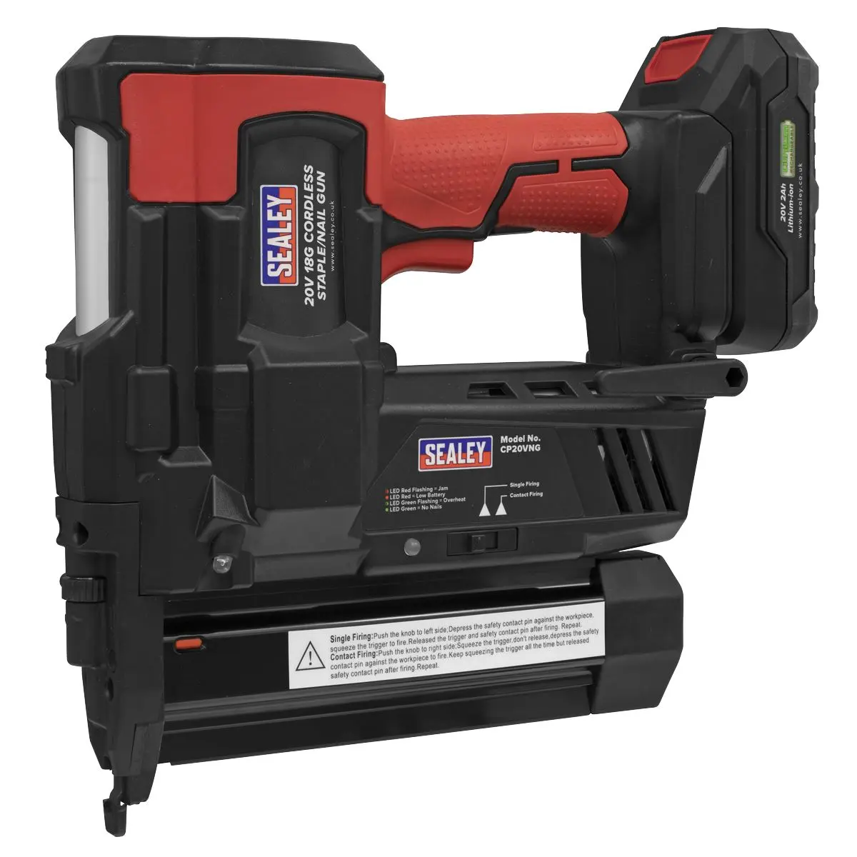 Sealey SV20 Series 18G Cordless Nail/Staple Gun 20V - Body Only - Image 8