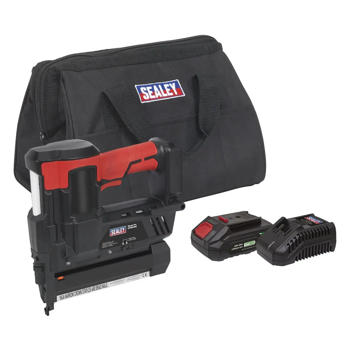 Sealey Cordless Nail/Staple Gun 18G 20V 2Ah SV20 Series Lithium-ion