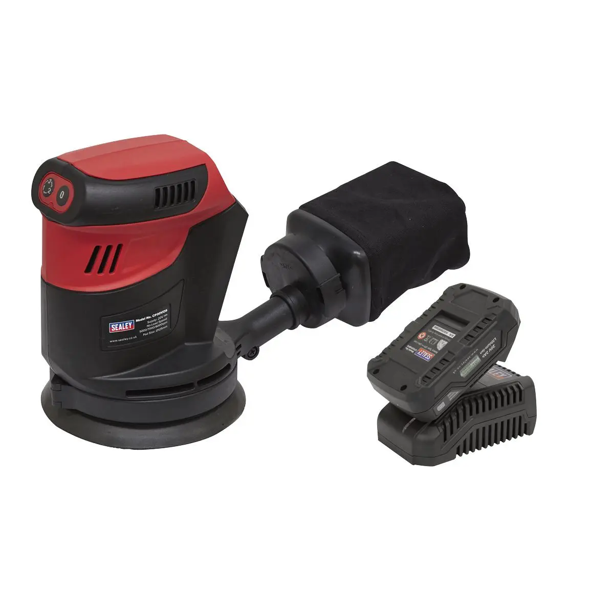 Sealey Cordless Orbital Palm Sander Kit Ø125mm 20V 2Ah SV20 Series - Image 3