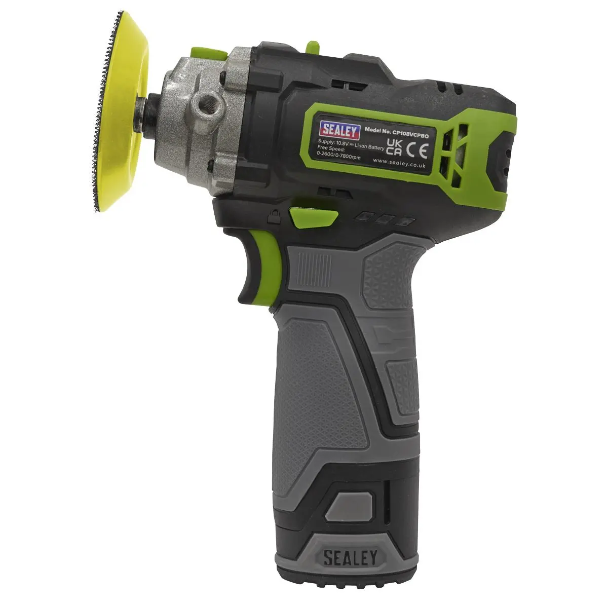 Sealey SV10.8 Series 75mm Cordless Polisher 10.8V - Body Only - Image 7