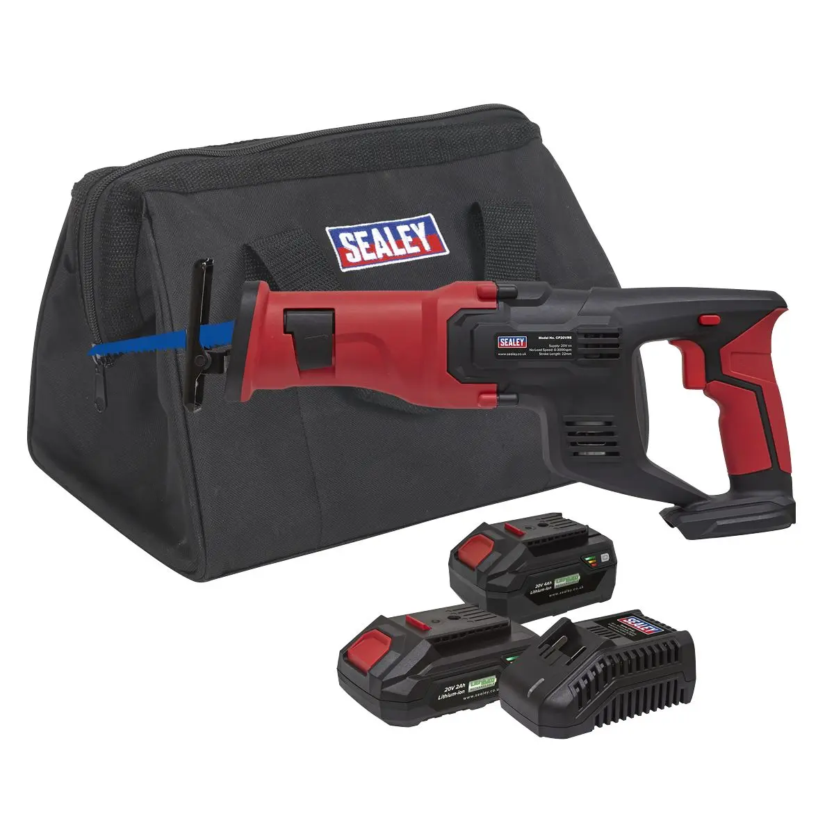 Sealey Cordless Reciprocating Saw Kit 20V SV20 Series - 2 Batteries