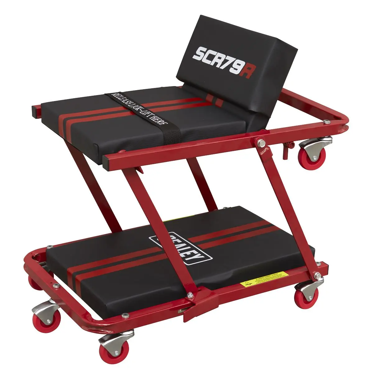 Sealey Steel Creeper/Seat with 7 Wheels & Adjustable Head Rest - Image 2
