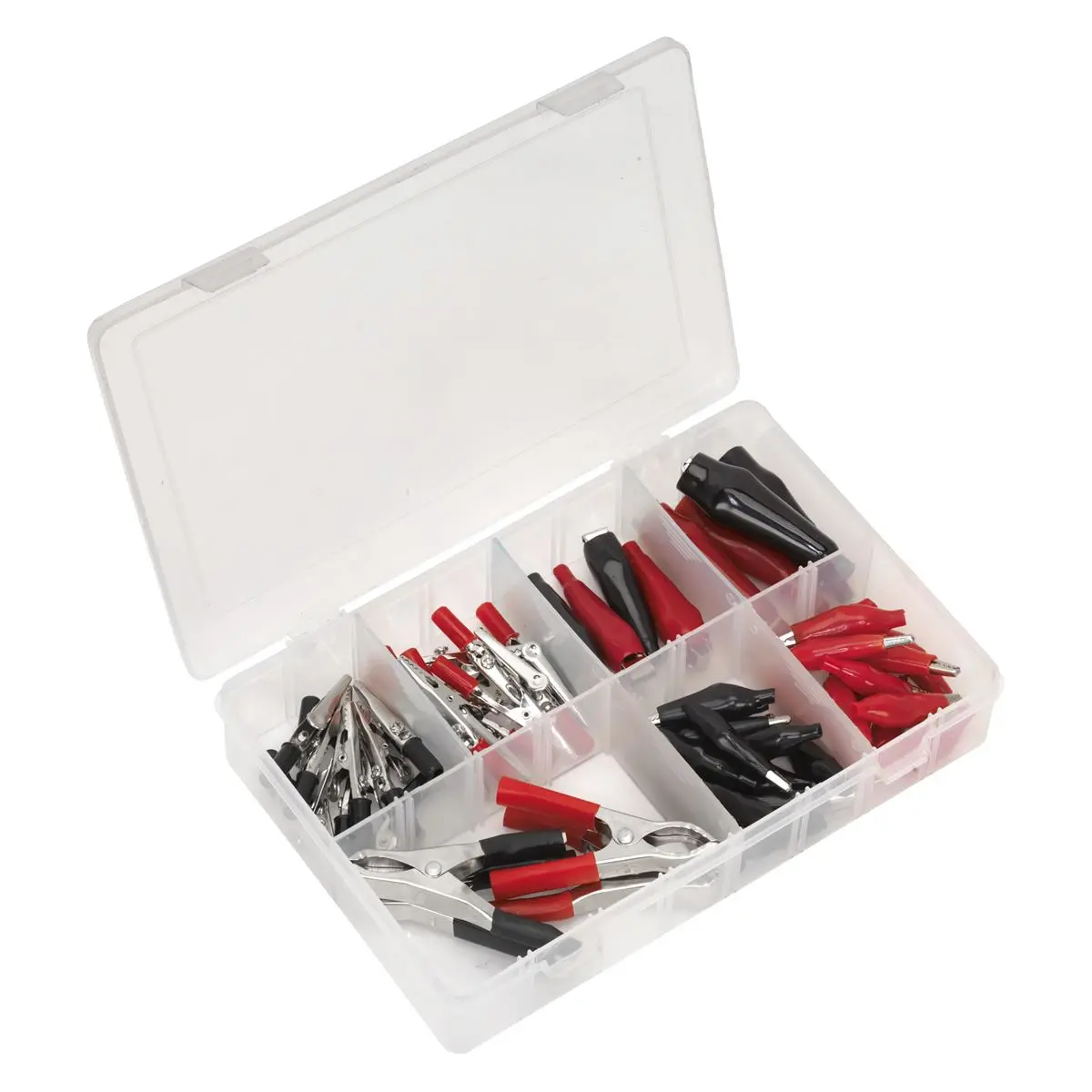 Sealey Crocodile Clip Assortment 60pc Black & Red