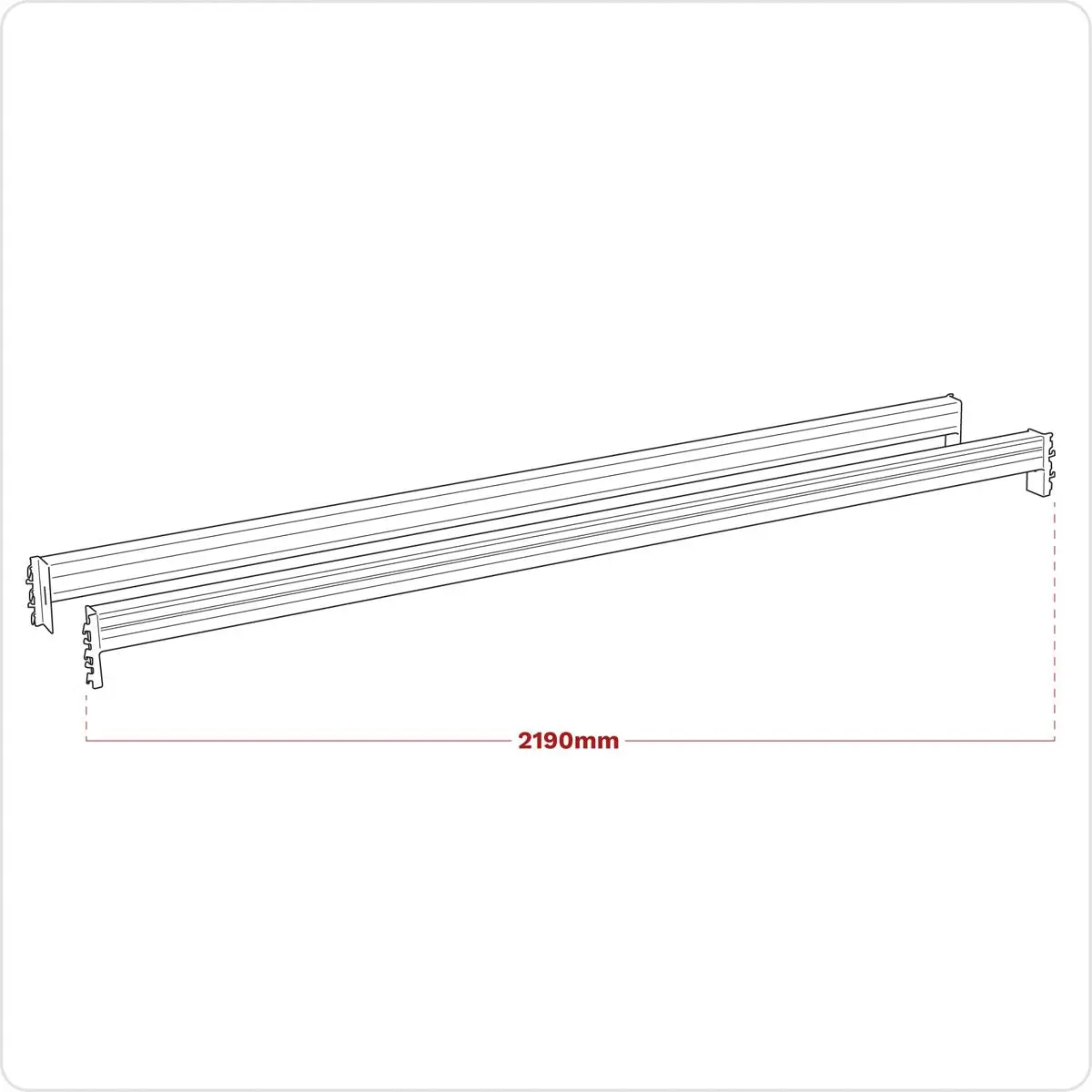 Sealey Cross Beam Tube 2250mm - Pair 1000kg Capacity - Image 2