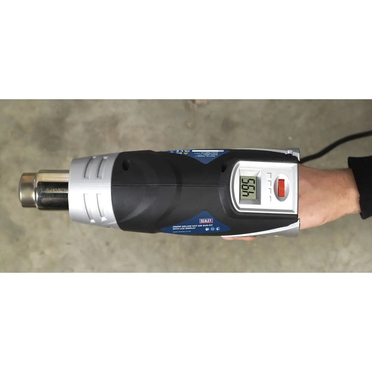 Sealey Deluxe Hot Air Gun Kit with LED Display 2000W 80-600°C - Image 4