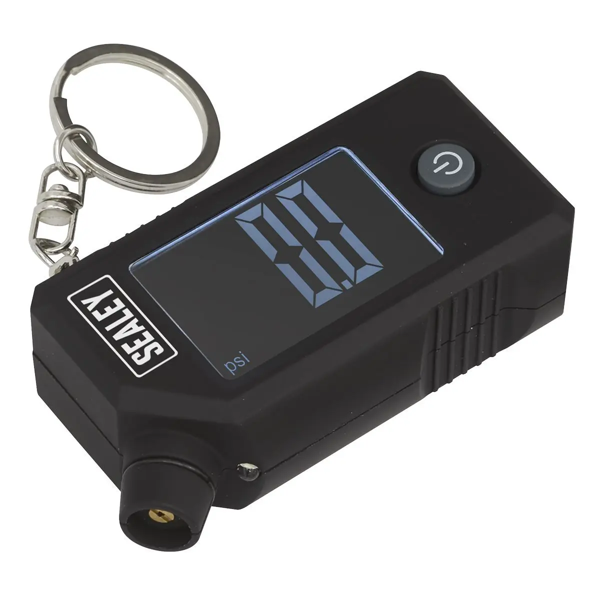 Sealey Digital Tyre Pressure and Tread Depth Gauge with LED Display on Keychain