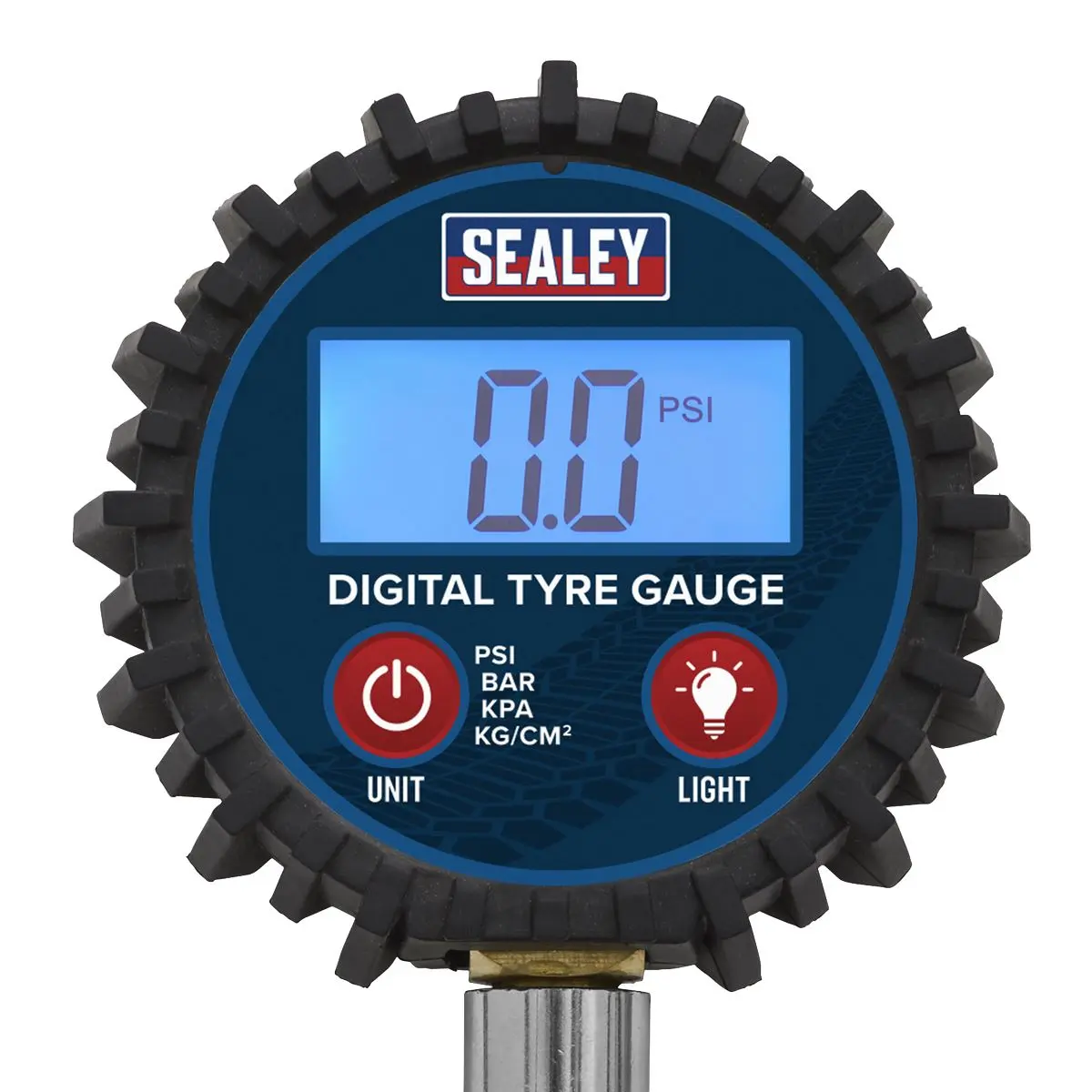 Sealey Digital Tyre Pressure Gauge with Twin Push-On Connector - Image 5