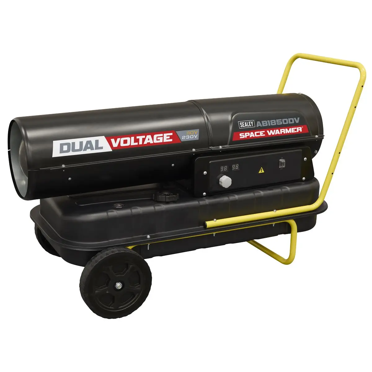 Sealey Dual Voltage Space Warmer® Kerosene/Diesel Heater with Wheels 185,000Btu/hr(55kW)