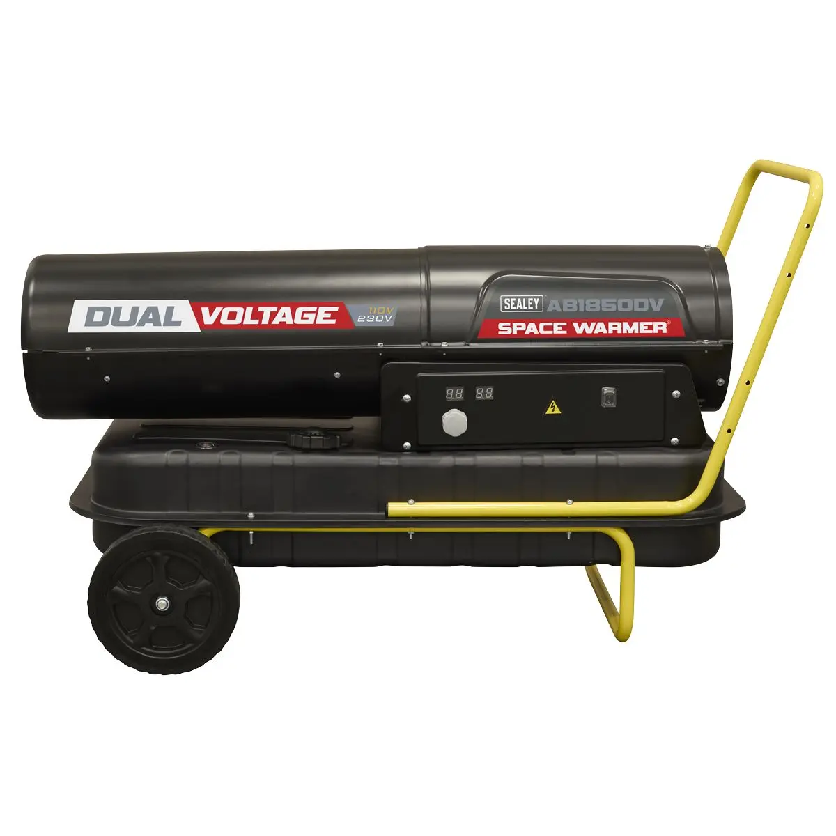 Sealey Dual Voltage Space Warmer® Kerosene/Diesel Heater with Wheels 185,000Btu/hr(55kW) - Image 9