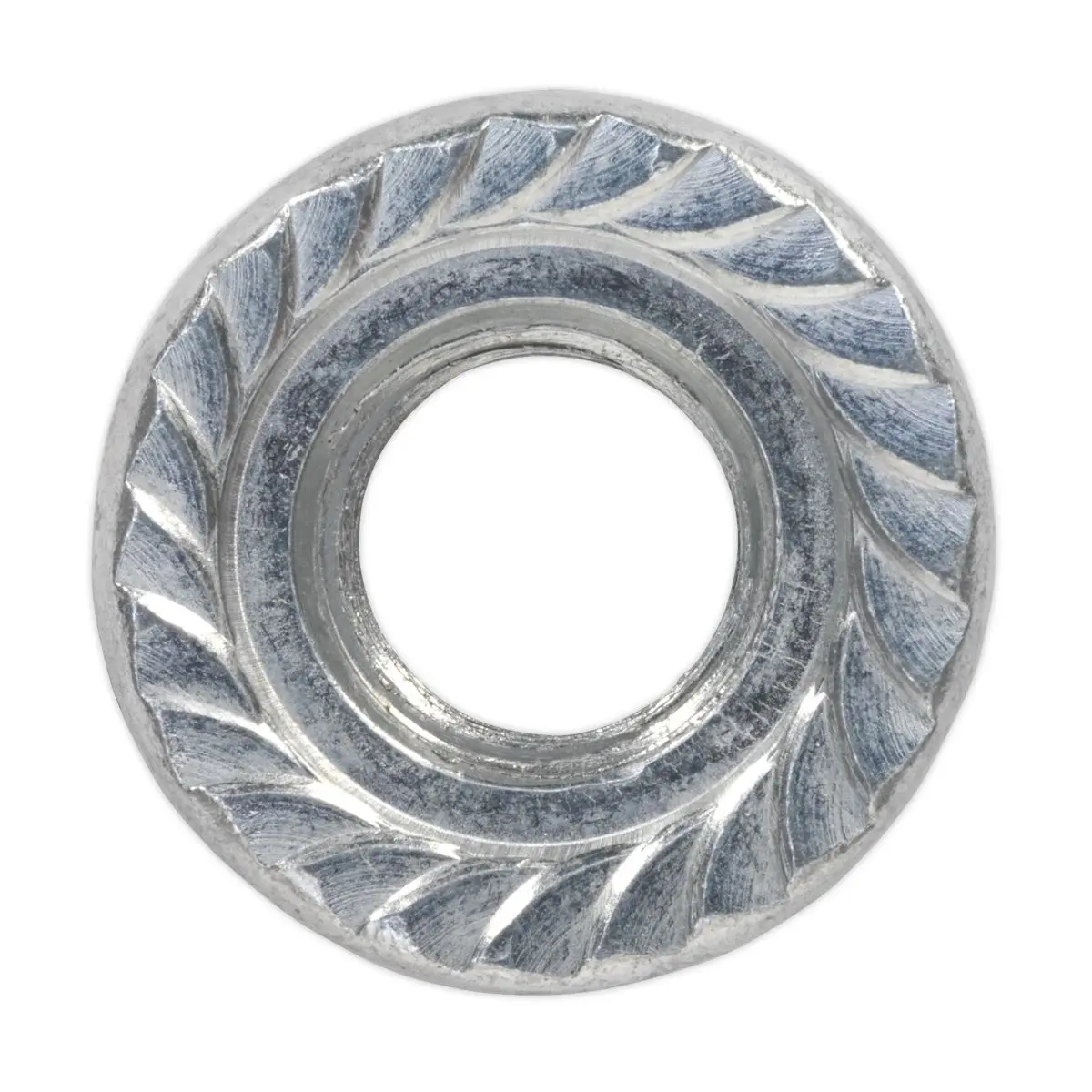 Sealey Flange Nut Serrated M12 Zinc Pack of 50 - Image 2