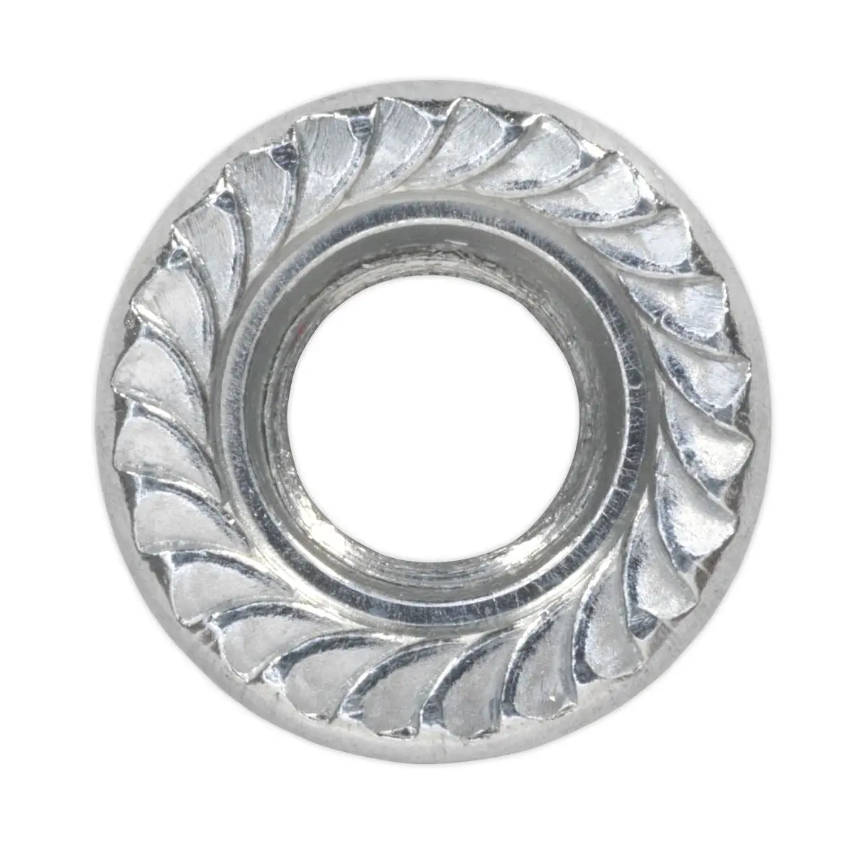 Sealey Flange Nut Serrated M8 Zinc Pack of 100 - Image 5