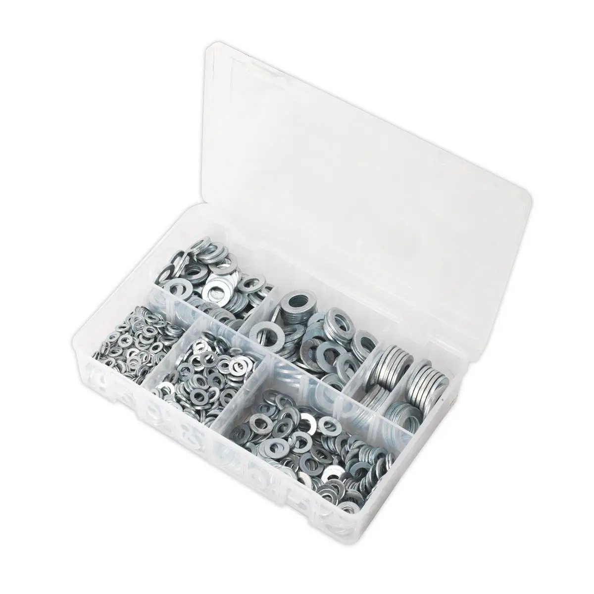 Sealey 1070 Piece Flat Washer Assortment DIN 125 M5-M16 Form A Metric - Image 2