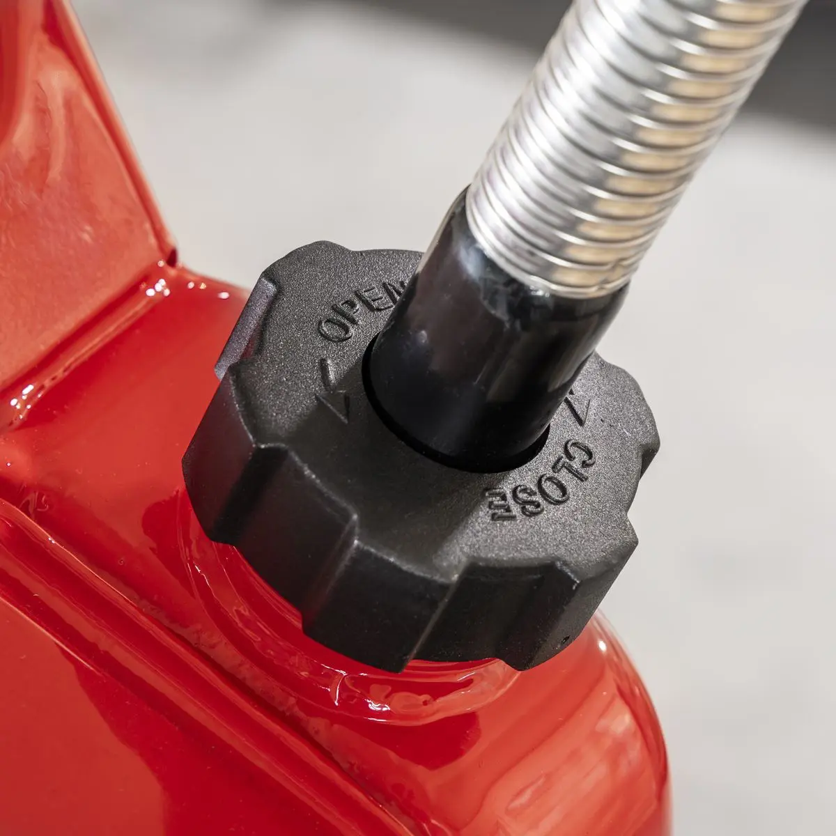 Sealey Flexi Pouring Spout for Screw Cap Jerry Cans - Red - Image 6