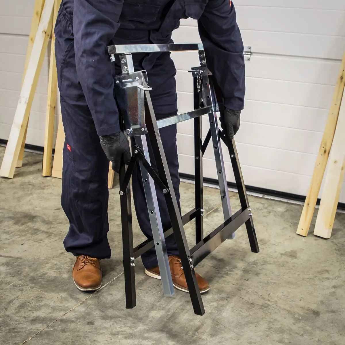 Sealey Fold Down Telescopic Trestle - 200kg Capacity - Pair - Image 4